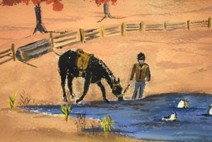 "Tom's Day" Equestrian Watercolor