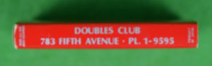 "Doubles Club New York Matchbook" (SOLD)