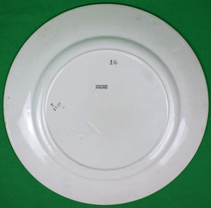 "Fox-Hunter Cauldon No. 16 Porcelain Dinner Plate"