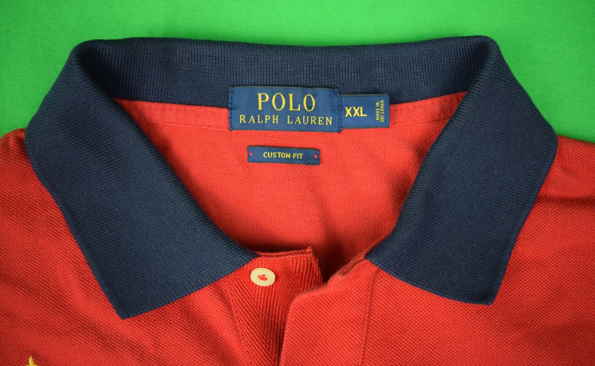 Polo Ralph Lauren Summer Classic Red/ Navy Polo Shirt Sz XXL