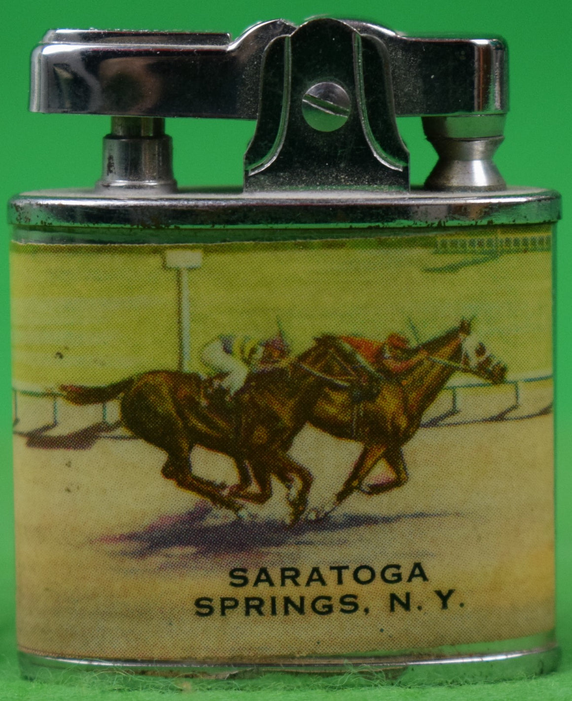 "Saratoga Springs, N.Y. Horse Racing Theme Lighter"
