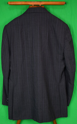 Chipp Charcoal w/ Purple Pinstripe Nail Head DB Suit Sz 39R