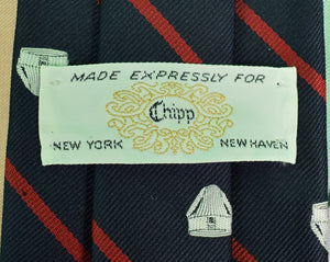 "Chipp 'Jockstrap' Navy w/ Red Stripe Silk Tie" (SOLD)