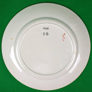 "Fox-Hunter Cauldon No. 14 Porcelain Dinner Plate"