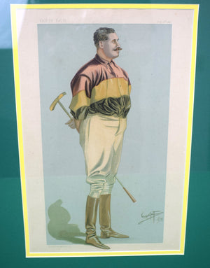 "Mr. Neil Haig Polo Player" c1898 Vanity Fair Print