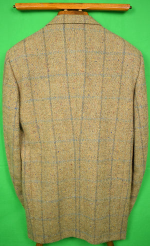 "H. Huntsman & Sons 11 Savile Row Barleycorn Donegal Tweed Windowpane Sport Jacket" Sz 41 R