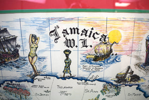 "Map Of Jamaica" Designed And Created By Stafford W. Evans 1962 (SOLD)
