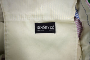"Ben Silver Pink/ Blue Stripe Seersucker Panel Trousers" Sz 35 (SOLD)
