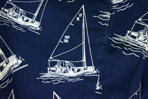 Brooks Brothers Bermuda Navy Shorts w/ Paul Brown Sailboat Print Sz 34