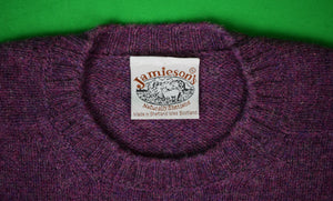Jamieson's Scottish Shetland Crewneck Heather Plum Sweater Sz XL