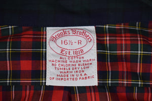 Brooks Brothers Patch Tartan Broadcloth BD Sport Shirt Sz 16 1/2-R