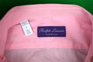 Ralph Lauren Purple Label Italian Pink Cotton Spread Collar Dress Shirt Sz L (New w/ RL Tag)