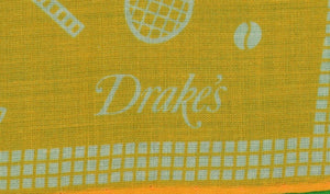 Drake's Tennis Racquet Pocket Square (NWOT) (SOLD)