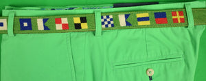 Needlepoint 'TCC' Belt w/ Brooks Brothers Golden Fleece & Signal Flag Motifs