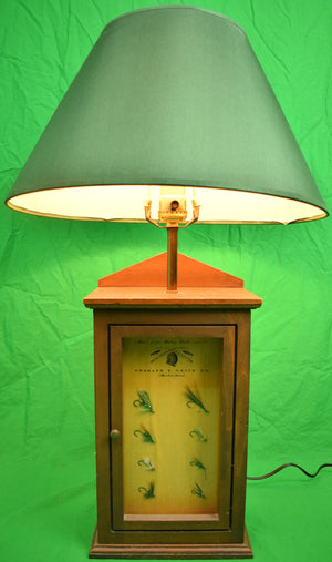 "Orvis 8 Trout Fly Box Lamp w/ Hand-Carved Trout Fish Decoy Finial" (SOLD)
