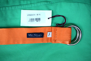 Orange Grosgrain Ribbon O-Ring Belt Sz XL (New w/ Tag)