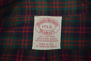 Brooks Brothers c1980s Tartan Plaid B/D Shirt Sz 17 L.S.
