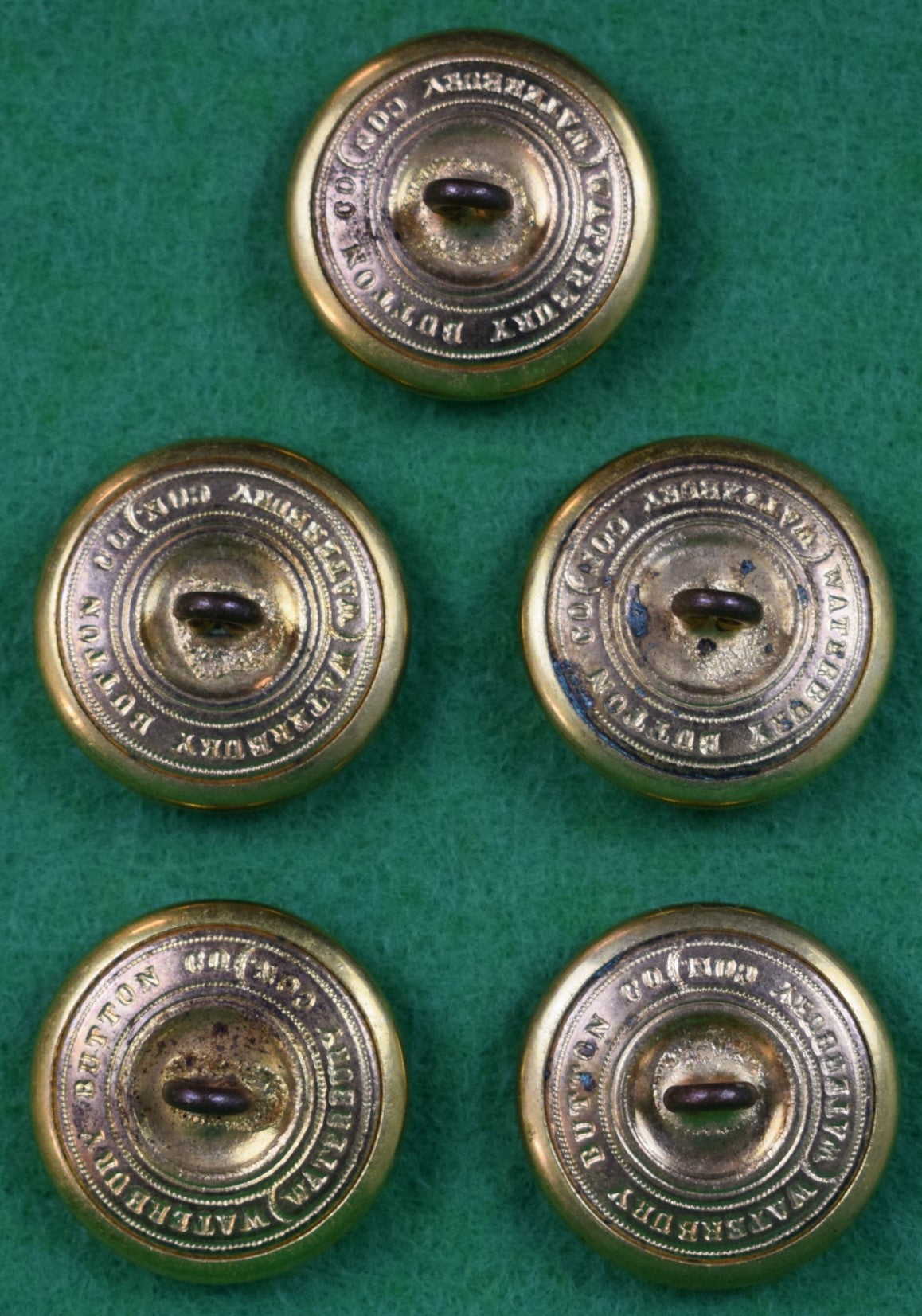 Set Of 5 Larchmont Yacht Club Brass Blazer Buttons