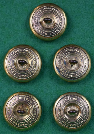 "Set x 5 Larchmont Yacht Club Brass Blazer Buttons"