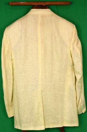 Chipp Yellow Silk/ Linen Blazer Sz 39 Reg