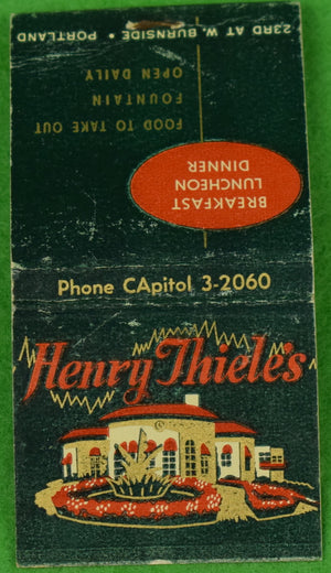 Henry Thiele's Portland, OR Matchbook