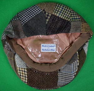 The Andover Shop Patch Tweed Cap Made In England Sz 7 1/4
