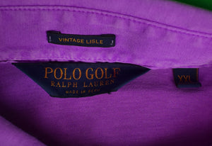 Ralph Lauren Polo Golf Purple Shirt w/ Rolling Rock Club Logo Sz: XXL