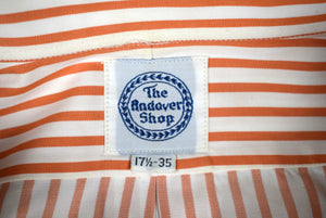 The Andover Shop Orange Bengal Stripe BD Shirt Sz 17 1/2- 35