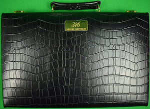 "Brooks Brothers '346' Backgammon Board in Faux Croc Travel Case"