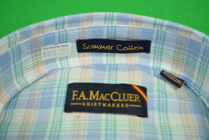 "The Andover Shop by F.A. MacCluer India Madras L/S BD Sport Shirt" Sz: XL (Deadstock) (SOLD)