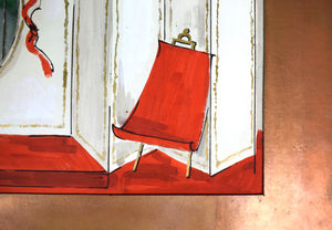 Lanvin Paris Salon Interior Watercolor w/ Gouache
