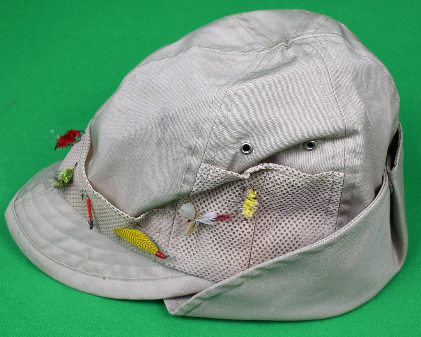 Orvis Fly-Fishing Poplin Hat w/ Mesh Pockets Made In Norway Sz 7 1/4