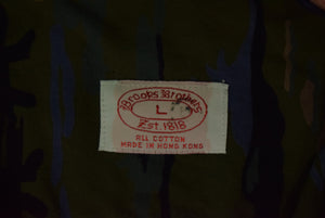 "Brooks Brothers Olive Cotton BD Fox-Hunt Camo Print Sport Shirt" Sz L (SOLD)