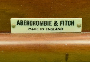 "Abercrombie & Fitch Twin Crystal Decanter Tantalus Cabinet Made in England"