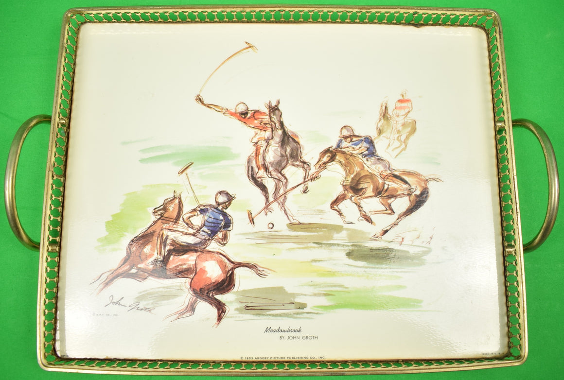 "Meadowbrook Polo Match c1953 Cocktail Tray" by John Groth (SOLD)