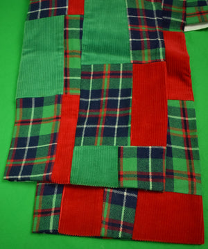 Chipp Patch Tartan/ Green & Red Corduroy Trousers Sz 38"W