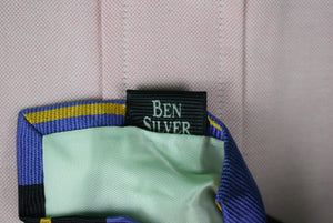 Ben Silver Purple/ Black/ Gold Repp Stripe Silk Tie