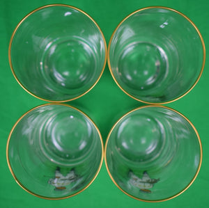 "Set x 4 Jockey Highball Glasses By Robert Riger"