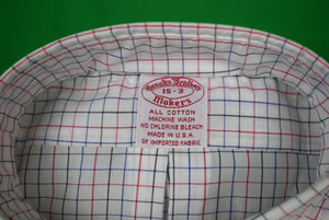 Brooks Brothers Tattersall Broadcloth BD Shirt Sz 15-3 (DEADSTOCK w/ BB Bag) (SOLD)