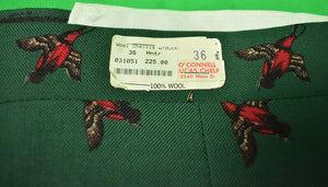 'O'Connell's Hunter Green Wool Challis-Lined Trousers w/ Emb Ducks' Sz: 36"W New w/ Tag! (SOLD)