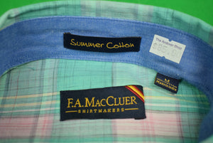 "The Andover Shop by F.A. MacCluer India Madras L/S BD Sport Shirt" Sz: M (Deadstock) (SOLD)