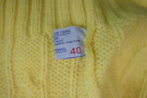 "Brooks Brothers Yellow Scottish Shetland Cable Crewneck Sweater" Sz 40 (SOLD)