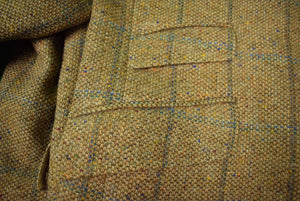 "H. Huntsman & Sons 11 Savile Row Barleycorn Donegal Tweed Windowpane Sport Jacket" Sz 41 R