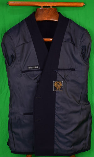 "Chipp DB Navy Flannel Blazer w/ Badge" Sz 38R