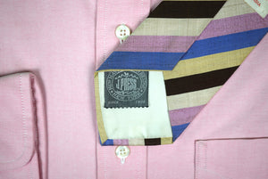 "J. Press Multi Stripe Burlington Knot Shantung Silk Tie" (SOLD)