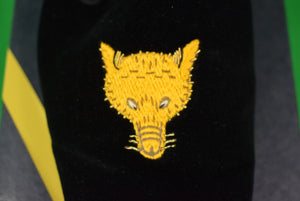 Brooks Brothers x Peal & Co Black Velvet w/ Gold Box Fox Mask c1986 Slippers Sz 9D (w/ BB Box)