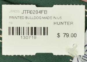 "J. Press Hunter Green Yale Bulldog Silk Tie" (NWT)