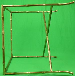 Bronze Bamboo Table w/ Glass Top