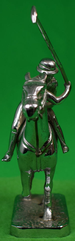 "Louis Lejeune Chrome Plated Polo Player Car Mascot Made In England"
