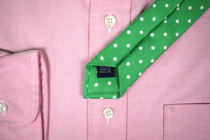 Paul Stuart Green Polka Dot English Silk Tie (New w/ PS Tag) (SOLD)